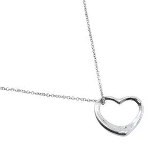 TIFFANY&Co. Open heart Necklace Elsa Peretti Silver925 heart 5.7g Women